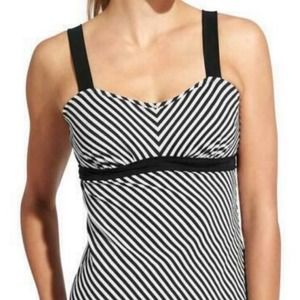 ATHLETA Slash Stripe Pura Tankini Top